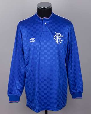 Blue No.6 Glasgow Rangers long-sleeved shirt