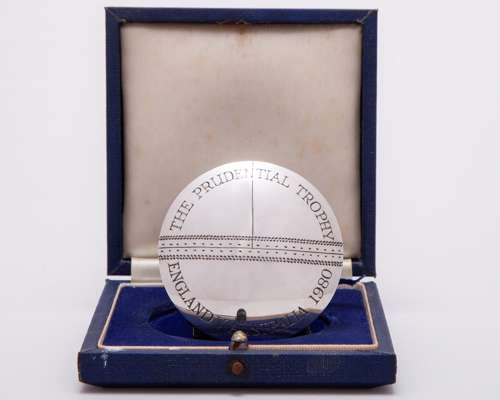 Dickie Bird silver England v. Australia The Prudential Trophy ODI cricket series medal, 1980