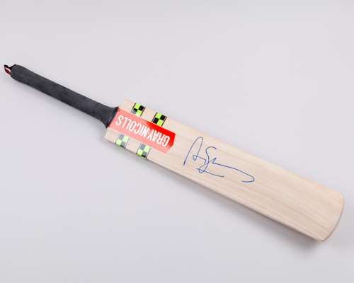 Sir Andrew Strauss autographed full size, official Gray Nicholls cricket bat