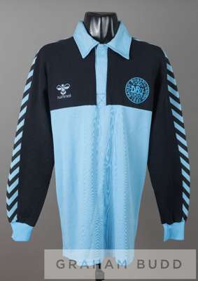 Two Denmark International Jerseys
 comprising a blue and black Denmark U-21 no.16 goalkeeper's substitute's jersey from the UEFA U-21 Championship qua