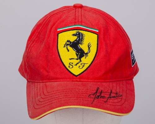 John Surtees Signed Ferrari Worn Cap