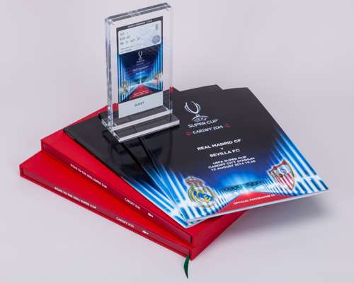 Two Real Madrid v. Sevilla Road to the UEFA Super Cup commemorative books