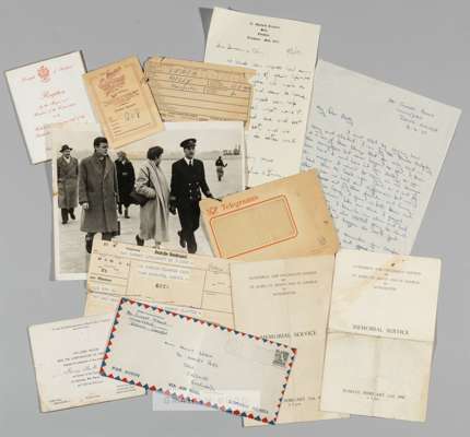 A collection of personal items and memorabilia relating to the Munich Air Disaster and kept by Duncan Edwards fiancée Molly Leech and her family,
 the