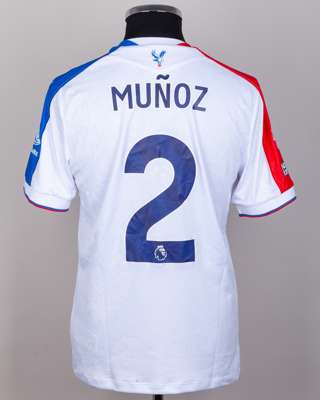 Daniel Muñoz No.2 Crystal Palace v. Manchester United (Away) match-worn shirt