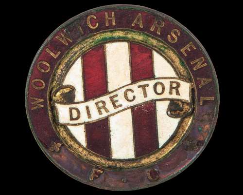 An extremely rare Woolwich Arsenal gilt-metal and enamel Director badge