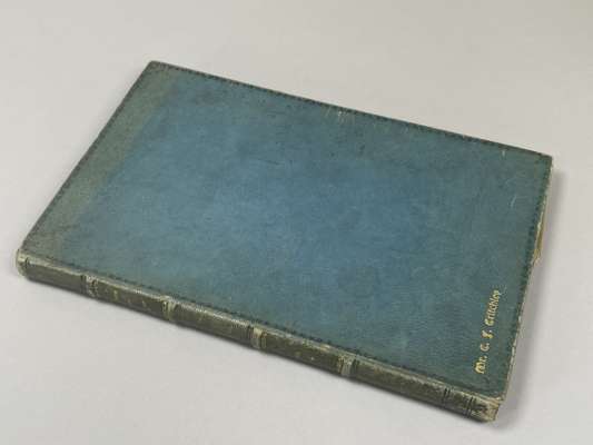 Blackburn Rovers Football Club Grand Bazaar, February 27, 28 & March 2, 2, 1895,- 
 with illustrations and advertisements, bound in blue leather, cove