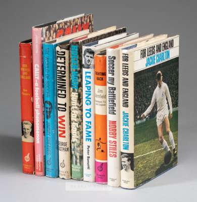A collection of books signed by all 22 players from the England 1966 World Cup winning squad plus manager Alf Ramsey and trainer Harold Shepherdson,
 