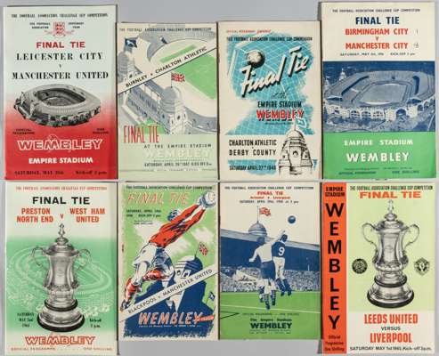 F.A. Cup Final programmes, complete run 1946-69,
 includes 1946 Derby County v Charlton Athletic; 1953 Bolton Wanderers v Blackpool; 1957 Manchester U