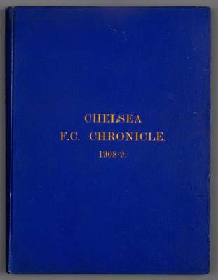 Bound volume of Chelsea home programmes season 1908-09,
 THIS VOLUME INCLUDING THE REPLAY FOR THE FIRST-EVER F.A. CHARITY SHIELD MANCHESTER UNITED v Q
