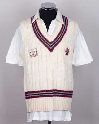 Ian Botham - Somerset Ist XI sleeveless sweater and short sleeve shirt worn by Botham