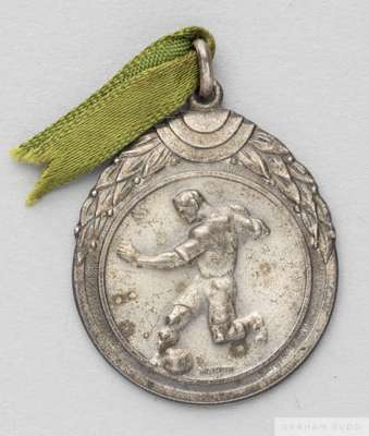 Ex-Pelé Collection: a very early football winner’s medal presented to the 15-year-old Pelé at the first Indoor Football Championship held in Bauru in 
