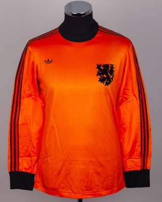 Johan Boskamp orange No.14 Netherlands v. Austria World Cup match issued shirt, 1978