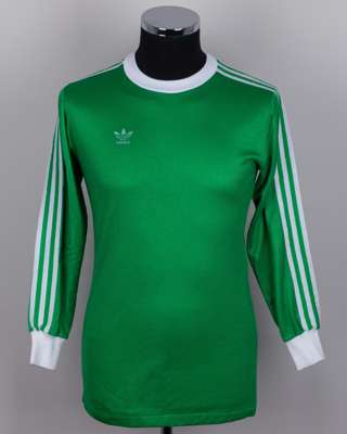 Green and white No.7 PSV long-sleeved shirt, 1978-79