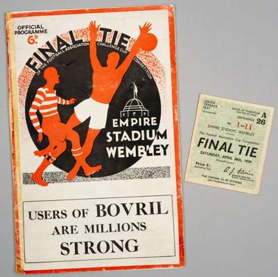 F.A. Cup final programme Manchester City v Portsmouth, played at Wembley Stadium, 28th April 1934, 
 24-page, overall good with slight wear and crease