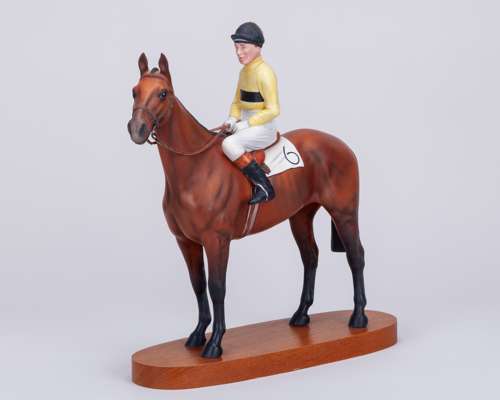 Beswick Connoisseur model of the racehorse Arkle with Pat Taaffe up