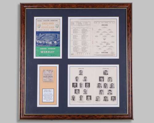 England v. Scotland April 1955: framed display
