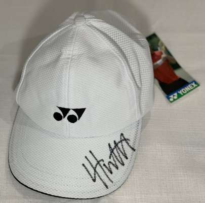 Lleyton Hewitt (Australia) signed tennis collection,
 including signed Yonnex Tennis Shirt and signed Yonnex Tennis Cap, same brand as Hewitt wore in 