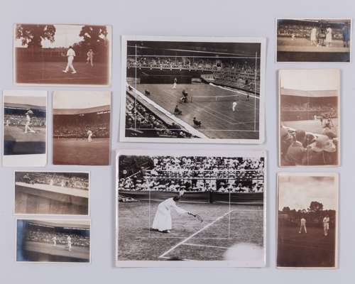 An original press photograph from 1st match at the new centre court, 26th June 1922