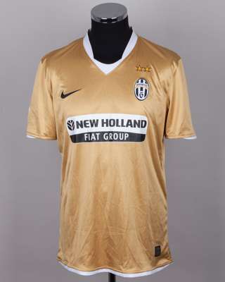 Alessandro Del Piero golden No.10 Juventus v. Real Madrid short-sleeved shirt, 2008
