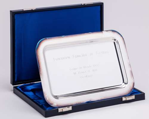 David Will - a white-metal 1998 World Cup presentation tray