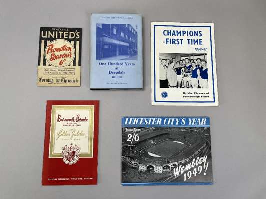 Collection of footballing publications, Players F.A. Cup souvenirs, handbooks, Club histories, etc.,
 include Newcastle United promotion souvenir 1948