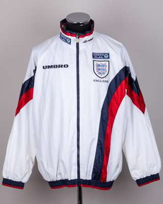 White, blue and red England tracksuit top, 1997
