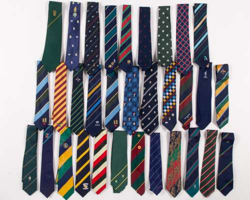 Dickie Bird an assortment of cricketing ties