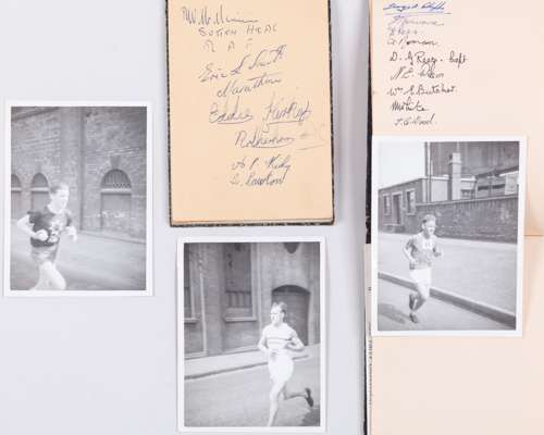 Two 1950/60s autographs books containing numerous athletes autographs