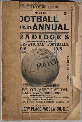 The Football Annual 1900-01, edited by Charles W. Alcock, published by Merritt & Hatcher Ltd., London,
 thirty-third edition, 158-pages with cardcover