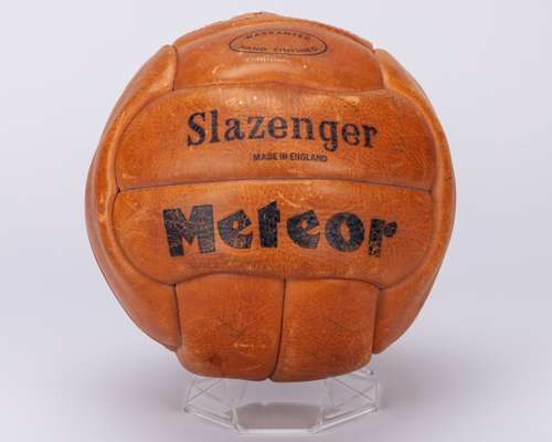 World Cup 1966 - North Korea a brown leather Slazenger Meteor autographed football