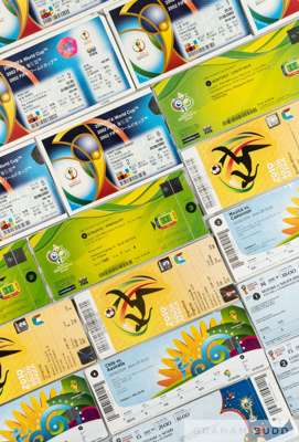 A very-near complete collection of 319 tickets from the World Cups