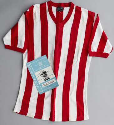 The shirt worn by Martin Chivers in the match when Southampton FC won promotion to Football League Division One for the first time in the club's histo