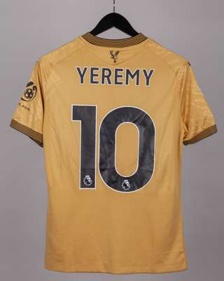 Yéremy Pino No.10 Manchester City v. Crystal Palace match worn shirt