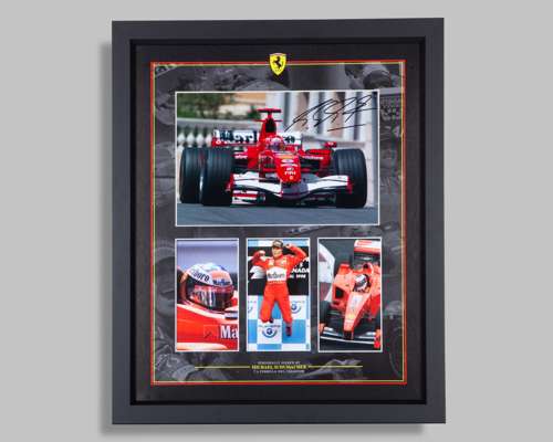 Michael Schumacher ScuderiaFerrari Signed Framed Photo Display