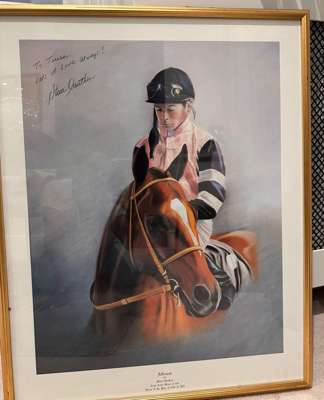 Nine framed prints/photographs formerly owned by the jockey Steve Cauthen