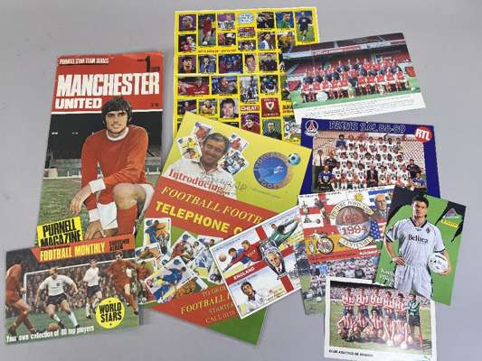 A collection of football postcards, photographs and pictures, 
 with an emphasis on modern editions, b&w team photographs, player portrait cards, publ