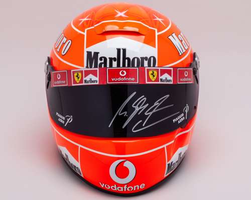 Michael Schumacher Signed Ferrari Unofficial Replica Helmet