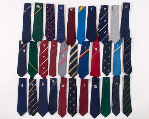 Dickie Bird an assortment of cricketing ties