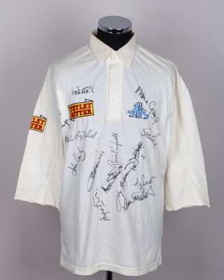 Graham Thorpe white England v. South Africa 1994 autographed shirt