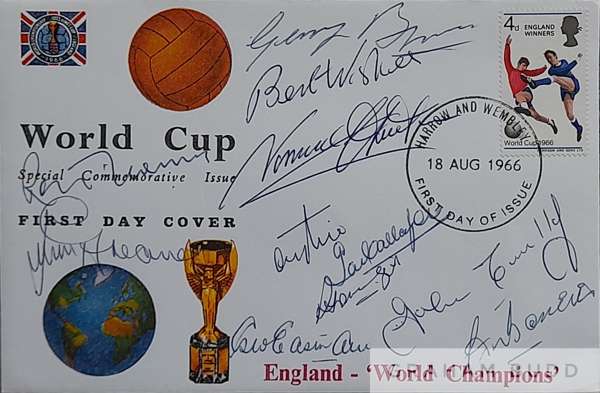 England 1966 World Cup Winners Signed highly collectable Rembrandt FDC