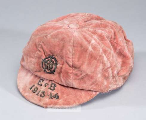 Rose England v Belgium amateur international cap awarded to Sunderland's Billy Moore in season 1913-14,
 inscribed E v B, 1913-14, colour a little fad