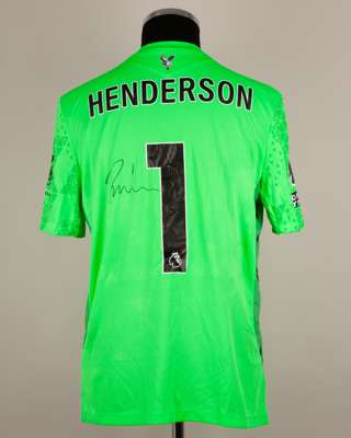 Dean Henderson green No.1 Crystal Palace v. Sunderland match worn shirt