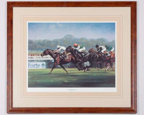 Two Graham Isom (British, b.1945) limited edition horse racing prints