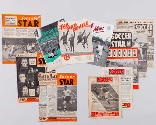 Jack Rowley A collection of Manchester United match programmes, home and away, 1950s