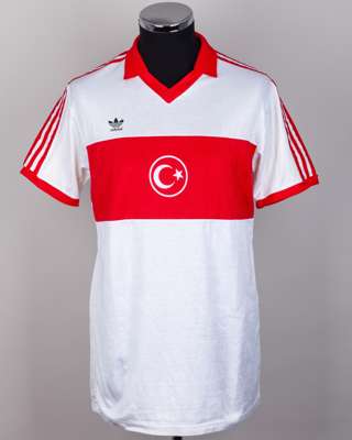 White and red No.17 Turkey short-sleeved shirt, c.1989