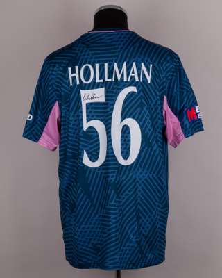 Luke Hollman Middlesex CCC No.56 match worn shirt v. Lancashire, Metro Bank One Day Cup