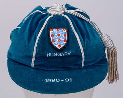 Paul Parker blue England v. Hungary International cap, 1990-91