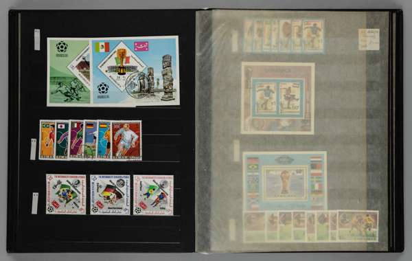 Football World Cup Worldwide Stamp collection 1966-1994,
 album filled with over 400 Football World Cup stamps from all over the world from the variou