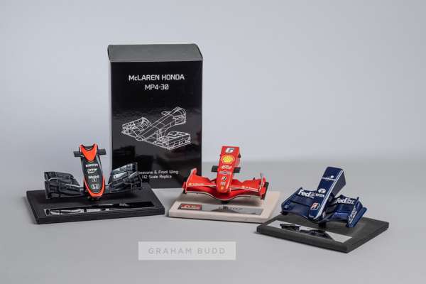 Amalgam F1 nose cones replicas 1:12 scale, 
 majority in original boxes, Ferrari F 2007, Ferrari F10,McLaren 4-30, Red Bull M5166, McLaren MP4-26, and