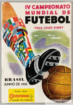 World Cup Brazil 1950 programme for match Brazil v Sweden